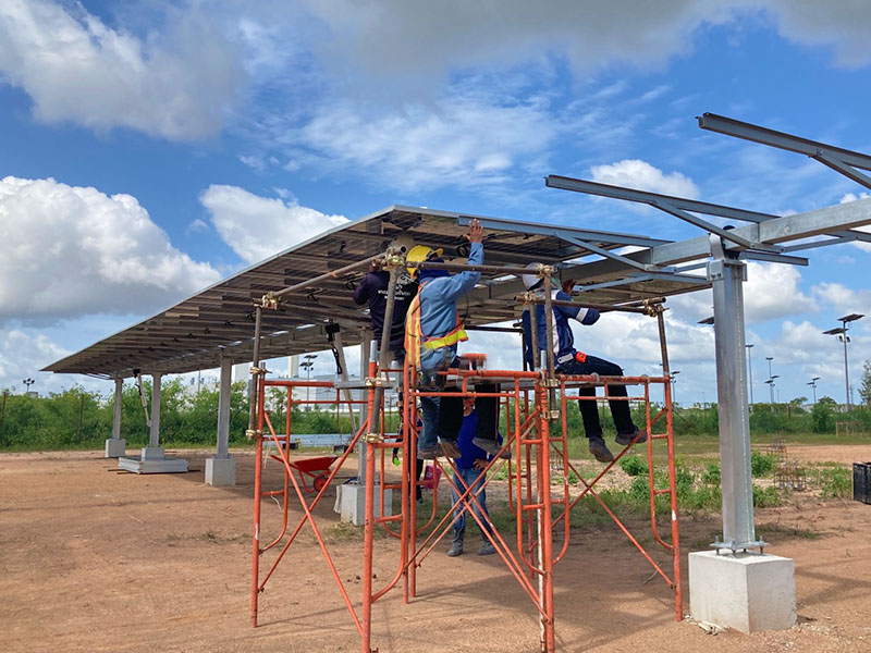 Seguidor solar de 1mw en tailandia
